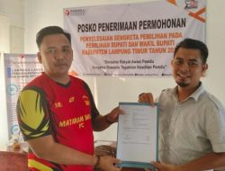KPU Lamtim Dilaporkan Ke Bawaslu atas nama tokoh masyarakat dan pemuda Lamtim