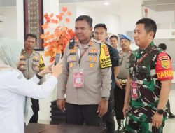 Kapolres Tulang Bawang Monitoring Rapat Pleno Rekapitulasi Tingkat Kabupaten