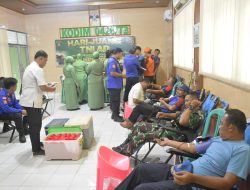 Hari Juang TNI-AD Ke-79 TA. 2024 Kodim 0426 TB Gelar Donor Darah