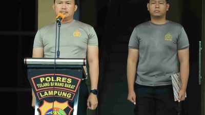 Jalan Sehat Kapolres Bersama Seluruh Personel Polres Tulang Bawang Barat