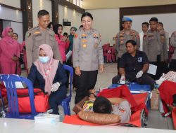Bakti Kesehatan Polres Lampung Timur, Setetes Darah untuk Kehidupan