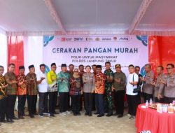 Polres Lampung Timur Gelar Gerakan Pangan Murah di Braja Sakti, Warga Antusias Antre Sejak Pagi