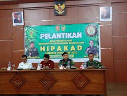 DPD HIPAKAD Provinsi Lampung Lantik Pengurus Cabang Lampung Utara, Ini Pesannya