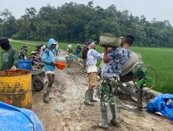 Cuaca Mendukung, Semangat Satgas TMMD 127 Kodim 0421/LS Menyala